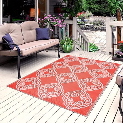 Marrakech Lightweight Reversible Recycled Plastic Outdoor Floor Mat/Rug