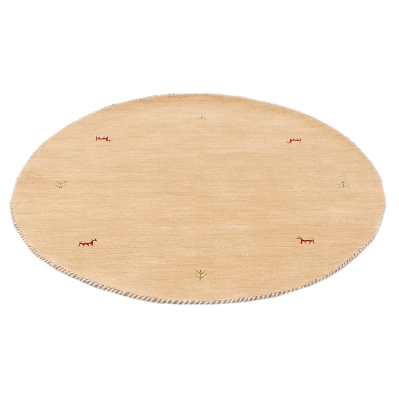 Kashkuli Gabbeh Beige Rug 3'11" x 3'11" - 3'11 x 3'11
