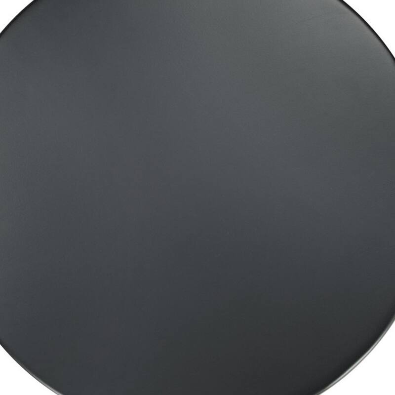 HomeRoots 20" Black Iron Round Drum End Table - 19' X '20.1' X '19
