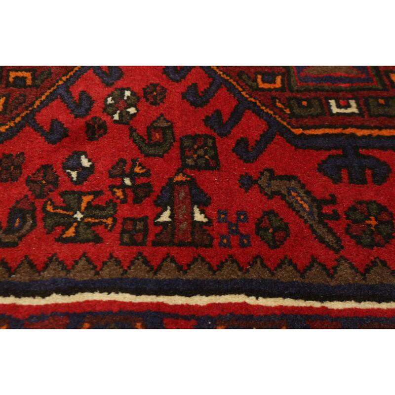 ECARPETGALLERY Hand-knotted Andelz Red Wool Rug - 3'4 x 4'6