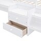 preview thumbnail 14 of 12, White Twin Wooden Loft Bed with Movable Desk, Drawers, and Guardrail