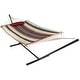 preview thumbnail 41 of 71, Sunnydaze Rope Hammock with 12-Foot Stand, Hammock Pad & Pillow