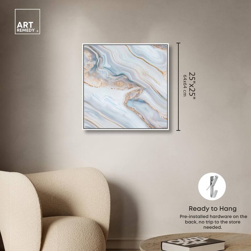 Icy Glitter Stone I Canvas by Art Remedy
