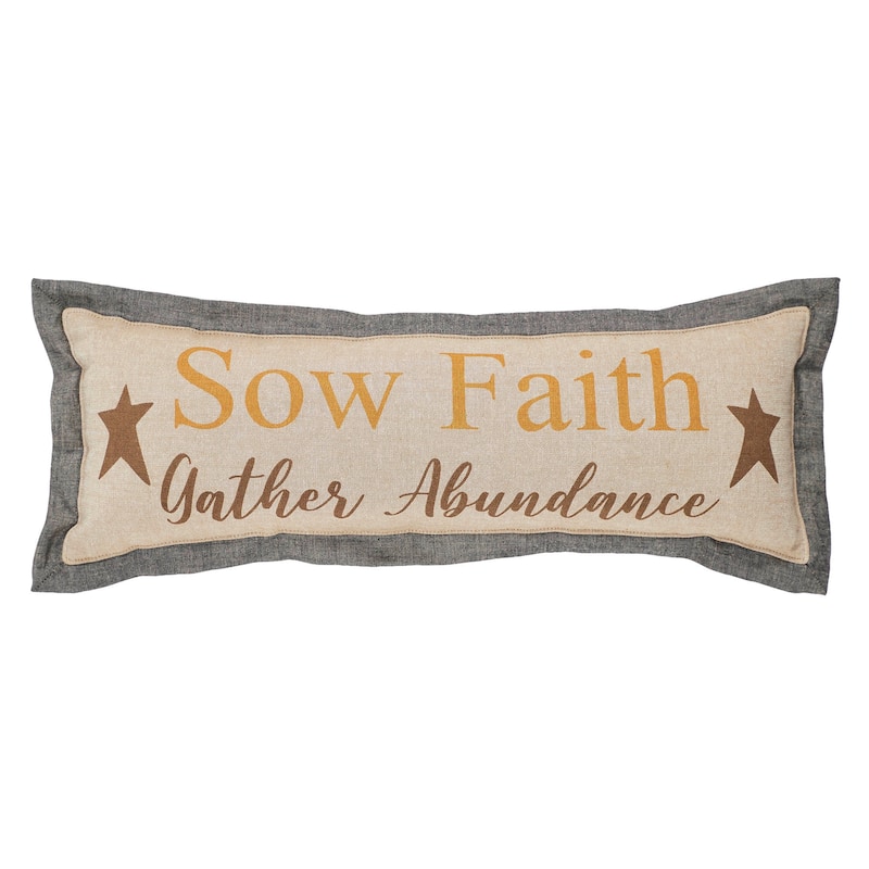 Harvest Blessings Sow Faith Gather Abundance Pillow 5x15