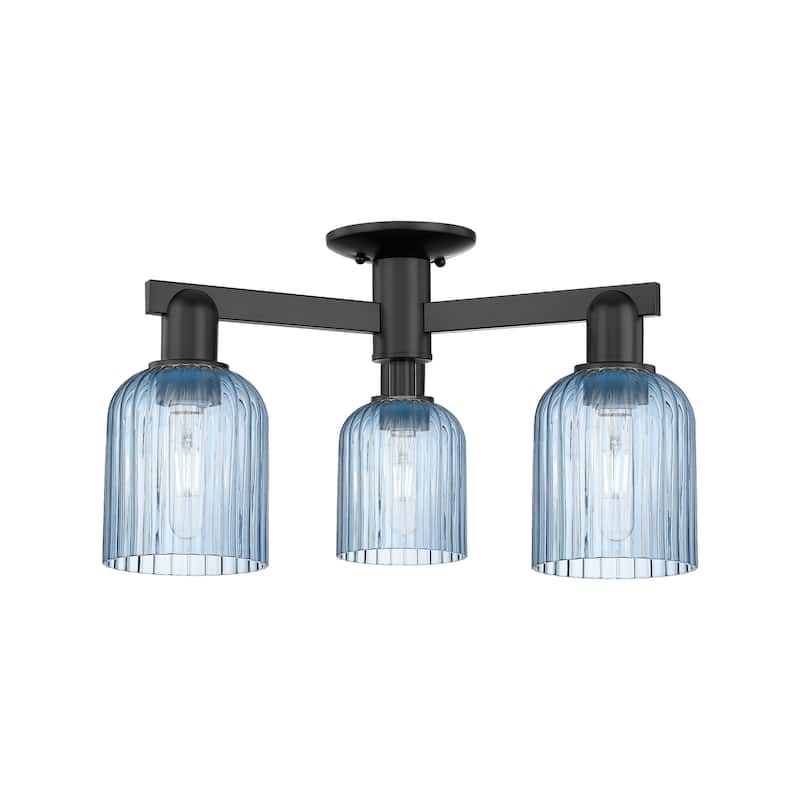 Innovations Lighting Downtown Urban - Bridal Veil - 3 Light 23" Semi-Flush Mount Light