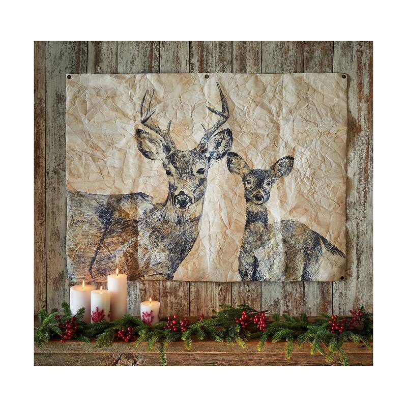 Deer And Fawn Wall Art 45 x 0.06 x 34 Inches.