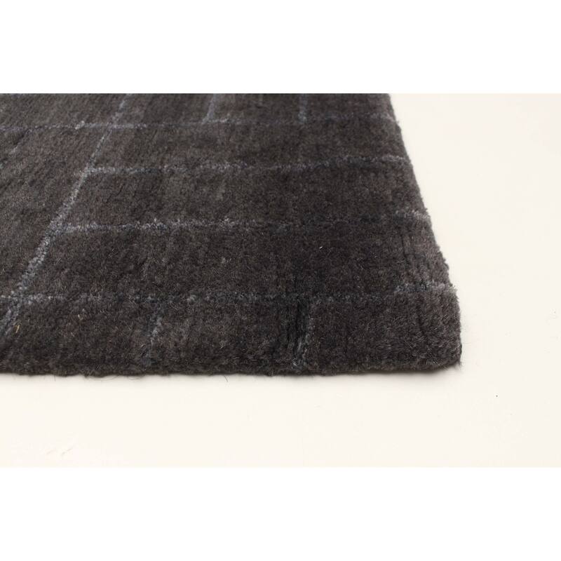 ECARPETGALLERY Hand-knotted Opulence Grey Wool Rug - 2'8 x 10'1