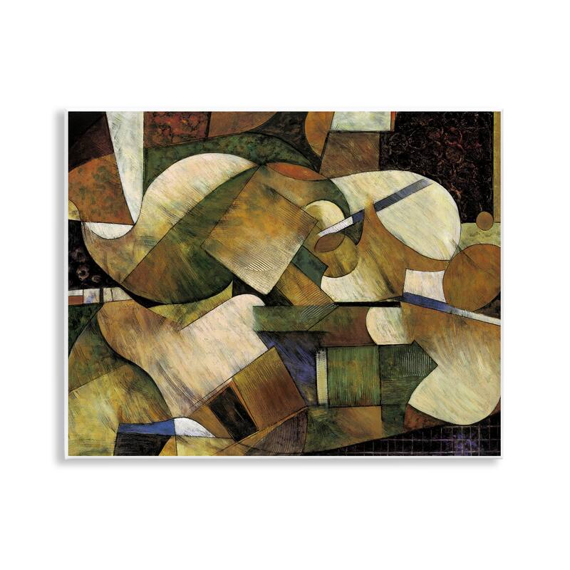 Stupell Expressive Geometric Abstraction Wall Plaque Art Design By Jonathan Parsons - 14 x 11