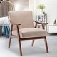 preview thumbnail 8 of 83, Homy Casa Mid-Century Modern Accent Chair, Solid Wood Frame, Extra-Thick Backrest, Wingback Lounge Chair Indoor