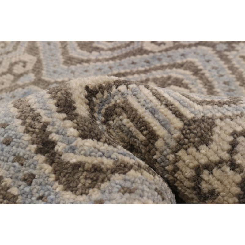 ECARPETGALLERY Hand-knotted Jules Serapi Dark Grey Wool Rug - 5'5 x 7'7