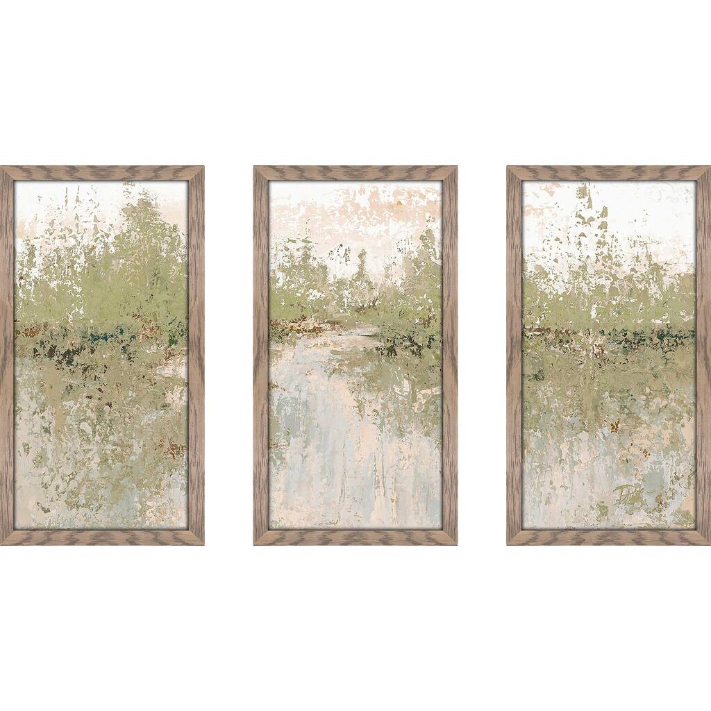 "Neutral Wild Fields" 3 Piece Print on Acrylic