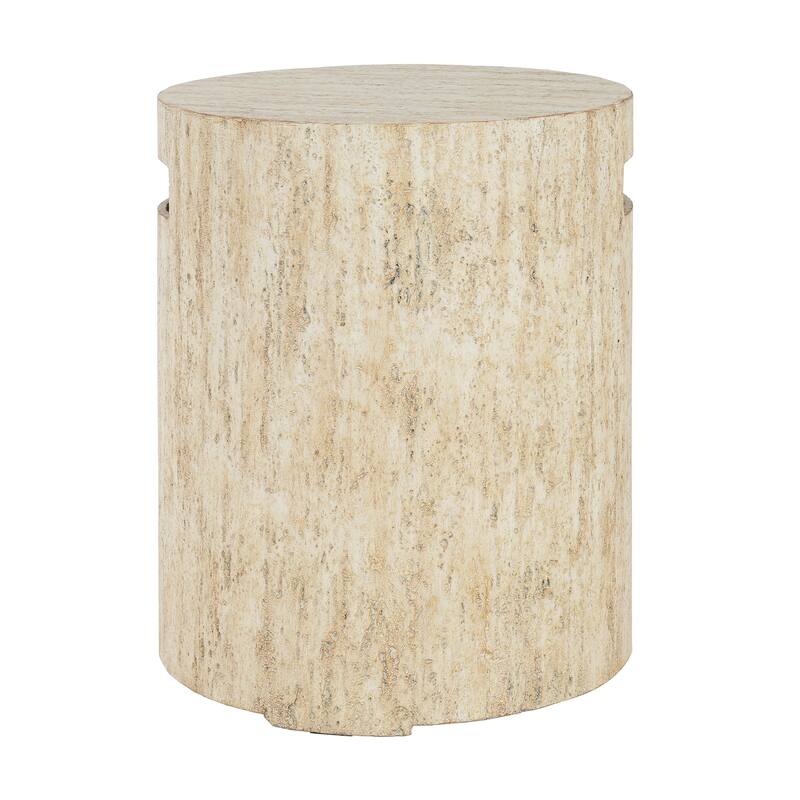 Christopher Knight Home - Trenton Outdoor Fire Pit Table and Side Table Set with Travertine Stone Texture and Durable MGO Build