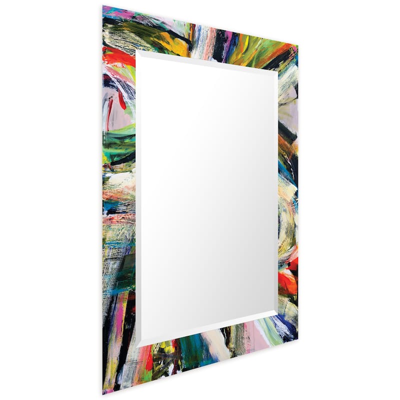 Abstract Rectangular Beveled Wall Mirror, Leaner,Large Mirror, Bathroom Mirror,Cheval Mirror,Ready to Hang