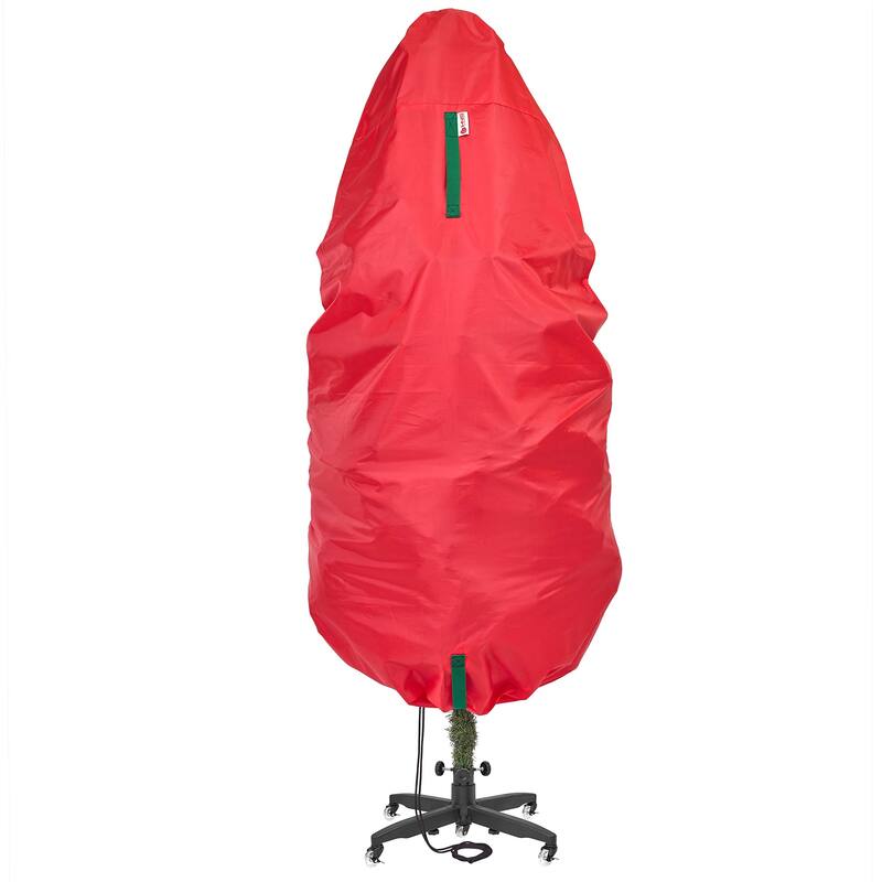 Christmas Tree Storage Bag – Premium Christmas Tree Cover Upright – Adjustable for 3 Ft trees and 4 ft trees - 5 ft - Red