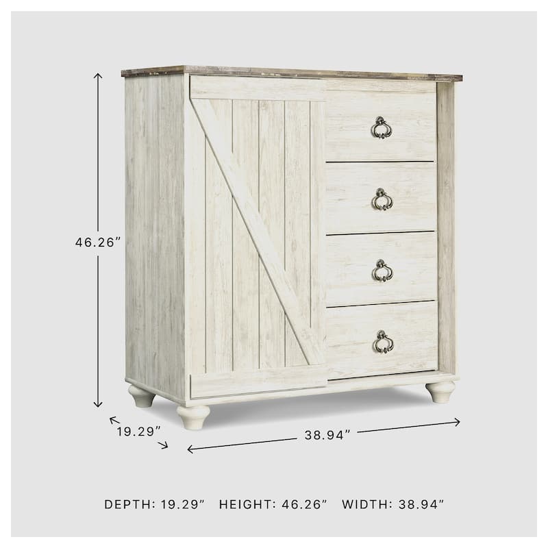 Willowton Whitewash Dressing Chest