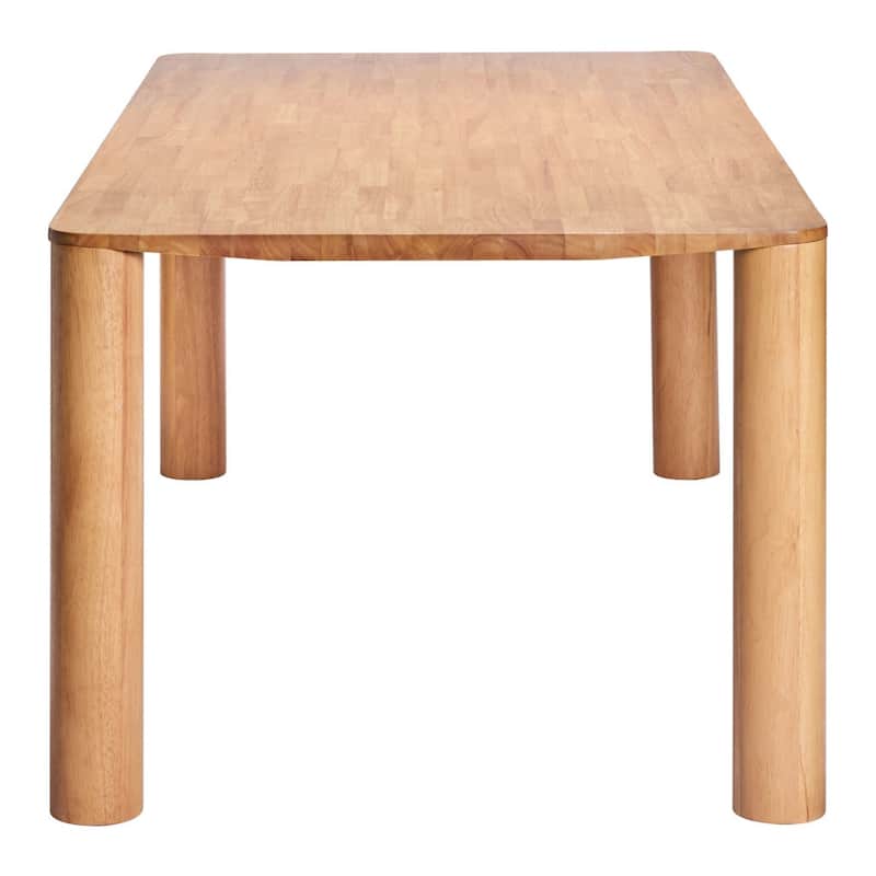HomeRoots 79" Natural Solid Wood Dining Table - 79.00 in. x 29.50 in. x 40.00 in.