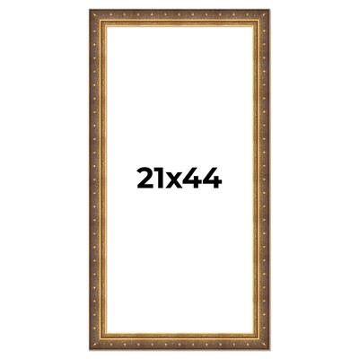 21x44 Frame Vintage Gold Solid Wood Picture Frame | 2.5 Inch Moulding