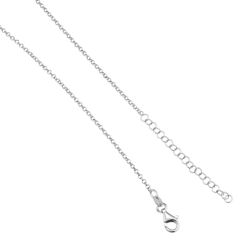 Fremada Rhodium Plated Italian Silver Bow Ribbon Adjustable Necklace (16 to 18 Inch)