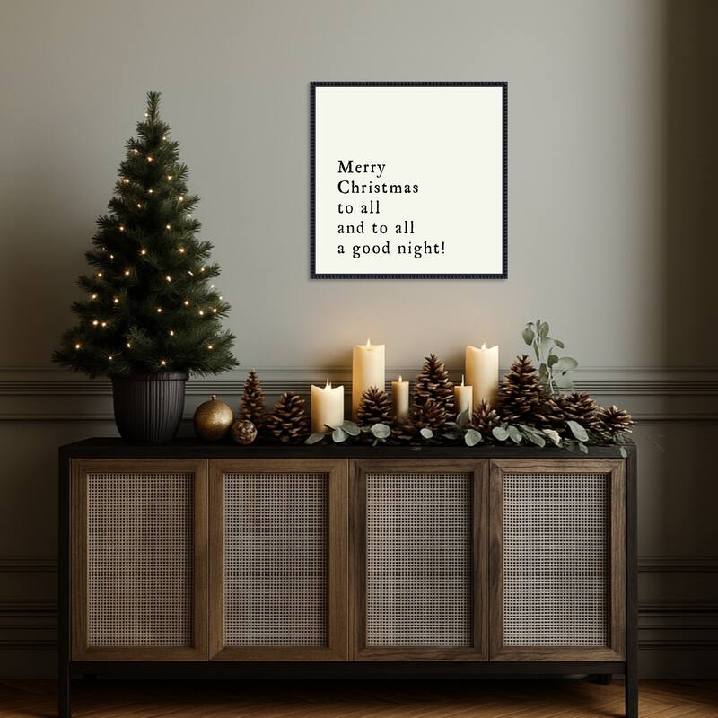 Merry Christmas To All by Amanti Art Portfolio Framed Canvas Wall Art Print