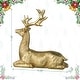 preview thumbnail 5 of 6, Glitzhome 11"H Resin Christmas Lying Reindeer Table Decor