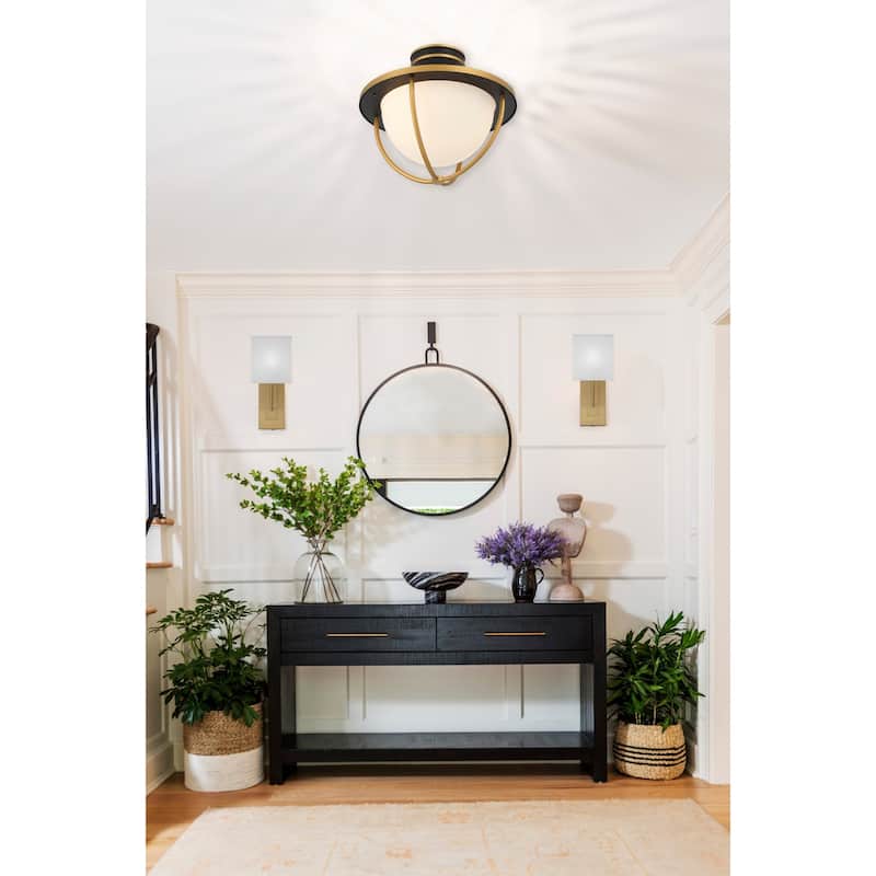 Crystorama Lighting Group ATL-700 Atlas 2 Light 14" Wide Flush Mount