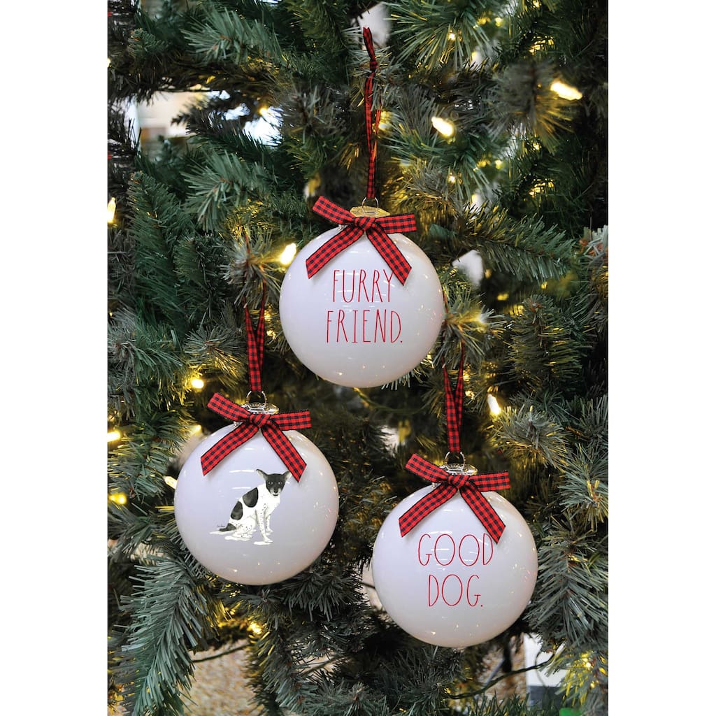 Rae Dunn Set of 3 PET THEMED CHRISTMAS Ornaments