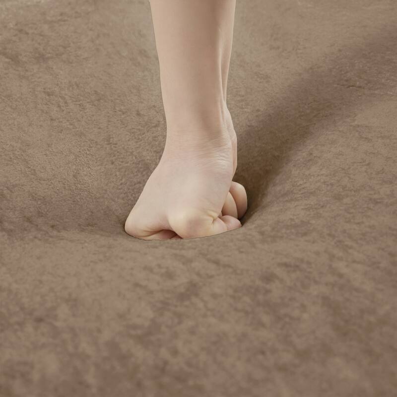 106" Velvet Sectional Sofa with Tassel Skirt Design and Ottoman