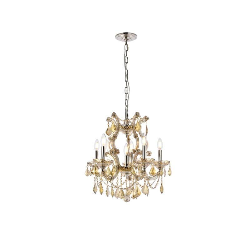 Fleur Illumination Collection Pendant D:20in H:25in Lt:6 Gold Finish