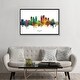 preview thumbnail 7 of 13, iCanvas "Dayton Ohio Skyline" by Michael Tompsett Framed