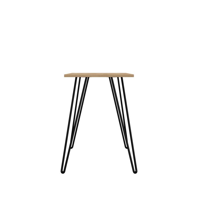 Writing Desk with Hairpin Legs Engineered Wood Top Minimalist Industrial Design