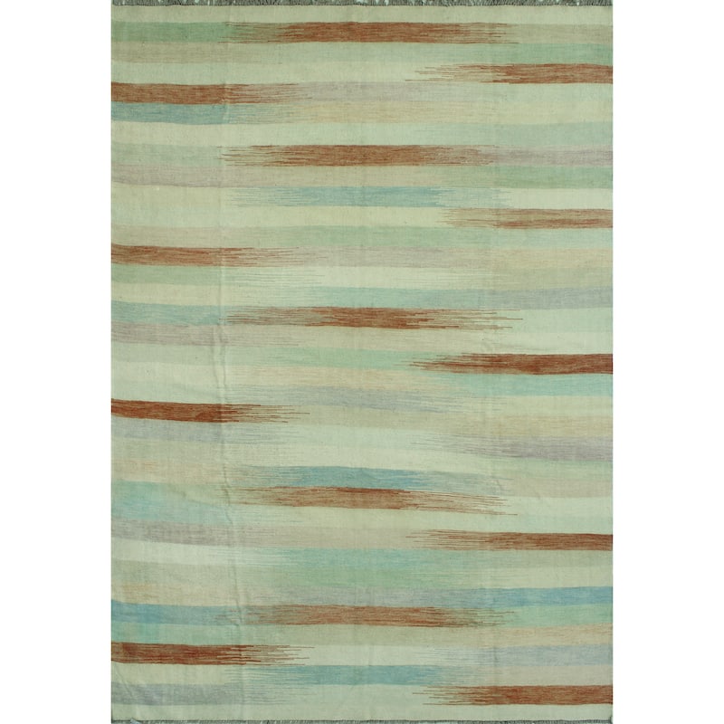 Noori Rug Sun Faded Flatweave Laureen Rust/Ivory Rug - 9'6" x 13'10"