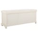 preview thumbnail 5 of 8, SAFAVIEH Lonan White 3-drawer Wicker Storage Bench - 47" W x 16.1" L x 19.9" H