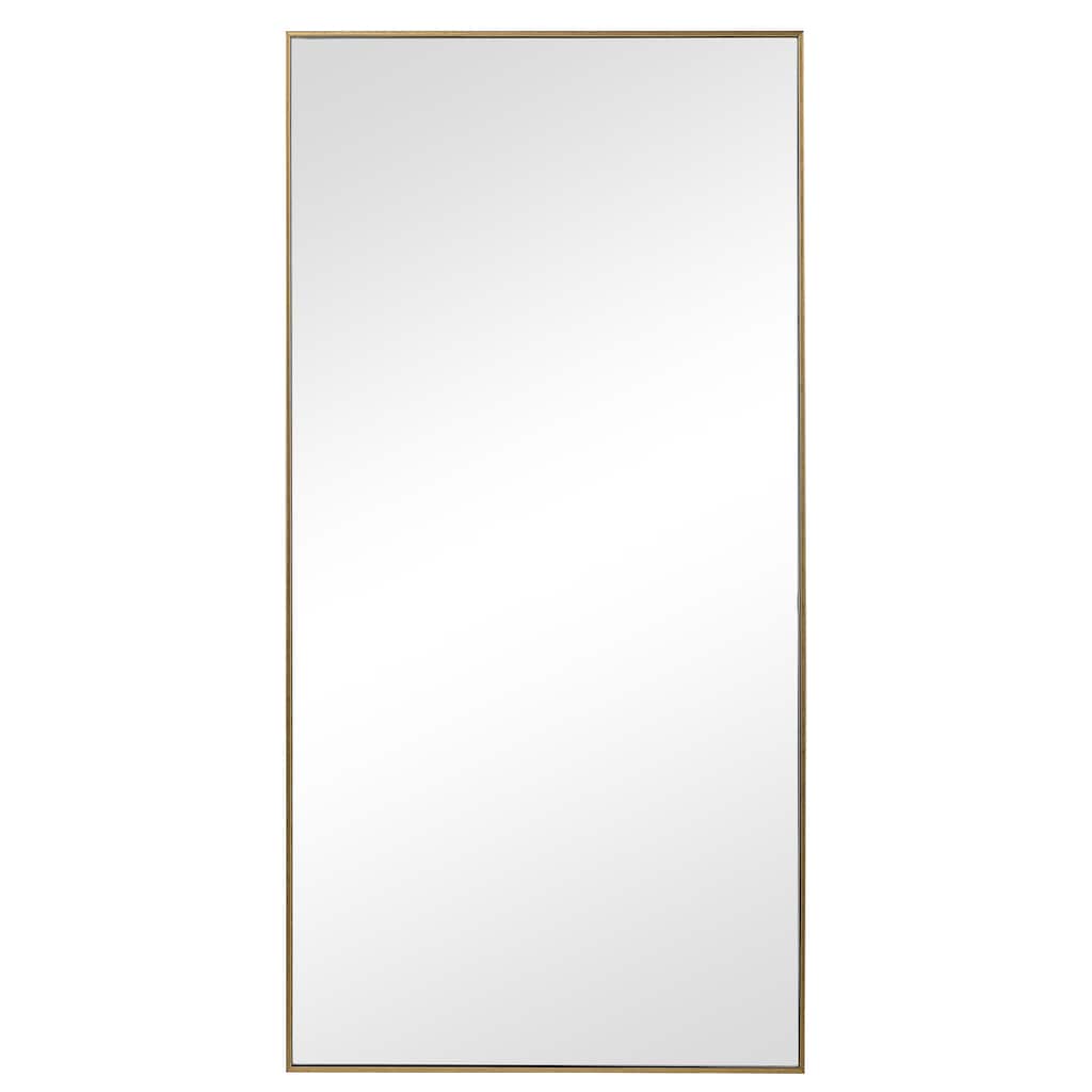 Copper Grove Gold Thin-framed Elongated Rectangle Wall Mirror