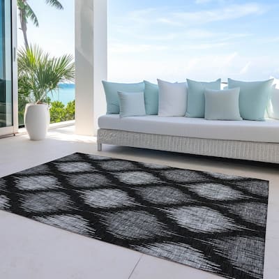 Machine Washable Indoor/ Outdoor Chantille Contemporary Geo Rug