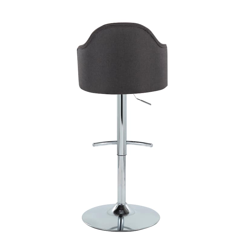 Carson Carrington Valsatra Adjustable Bar Stool with Rounded T Footrest (Set of 2)
