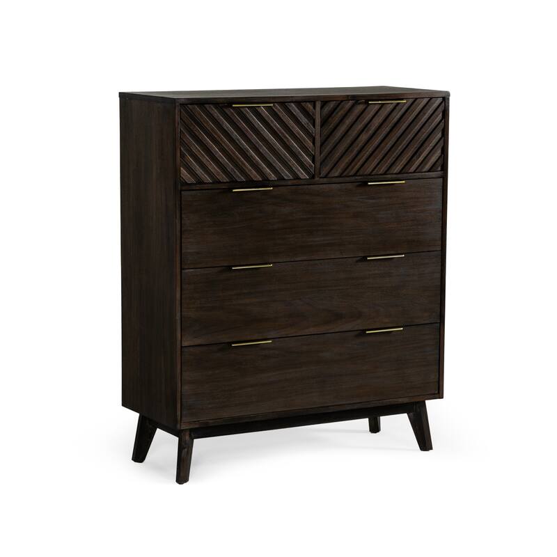 Modrest Daisy Mid-Century Dark Acacia Chest
