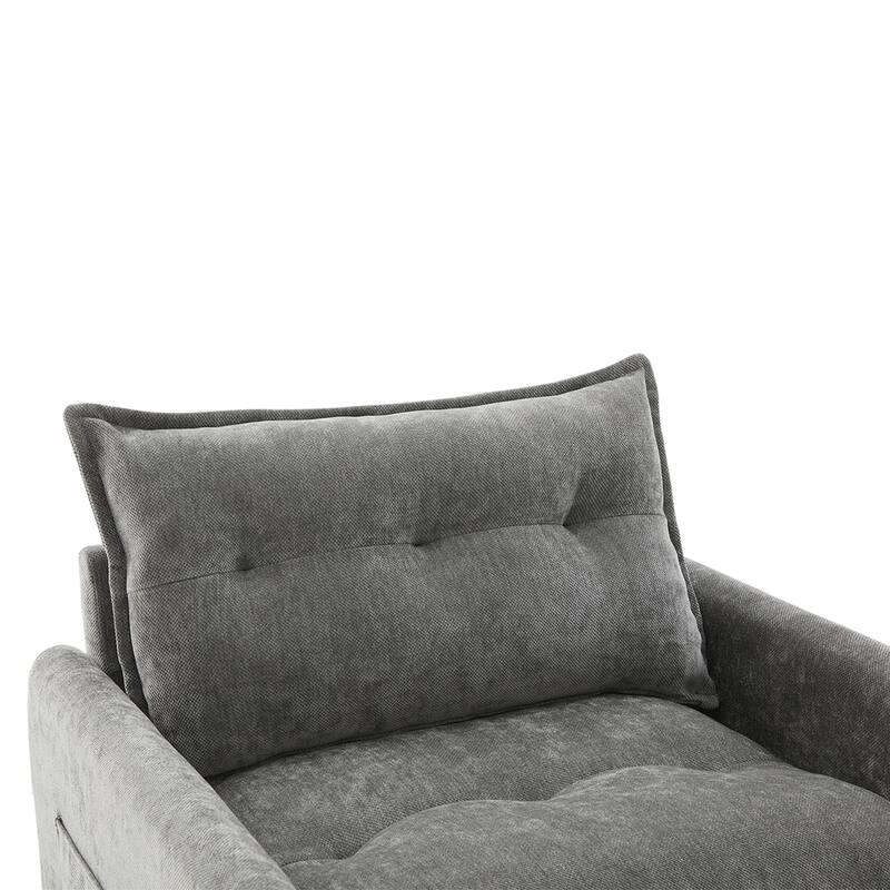Chenille Swivel Accent ArmChair