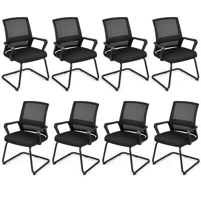 Gymax Office Mesh Chair Set of 8 Upholstered Guest Conference Chair