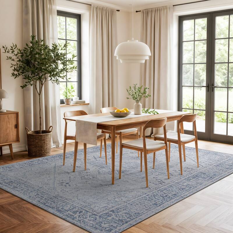 World Rug Gallery Medallion Boho Washable Area Rug