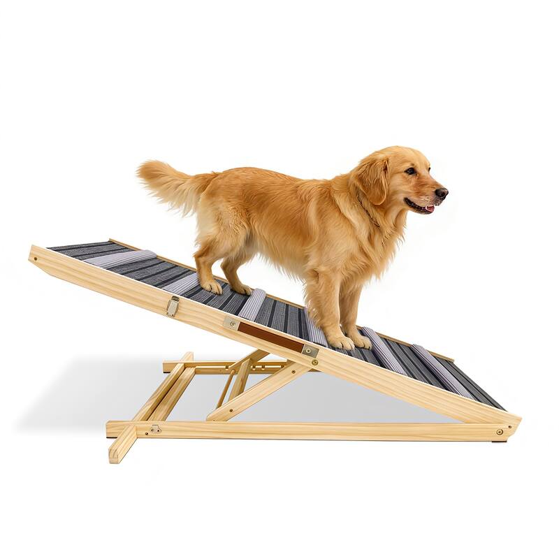 Dog Ramp for Couch, Small Dog Ramp for Sofa, 6 Adjustable Height from 14"to 25", Portable Stable Pet Steps with Non-Slip Pad