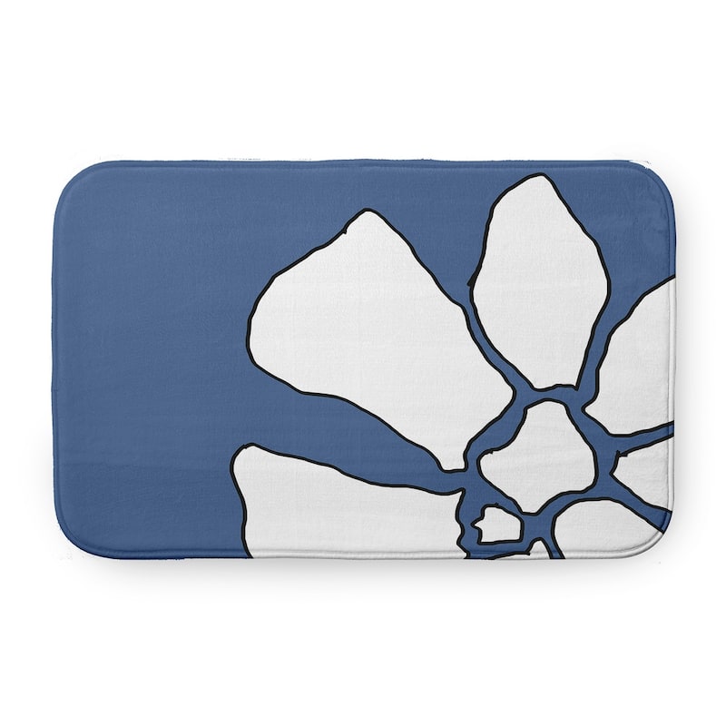 Petal Lines Bathmat - 24" x 17" - Blue