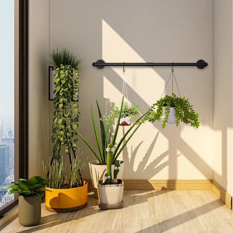 Set of 2 Metal Wall Mounted Clothes Rack - 36.2x9.8 inch