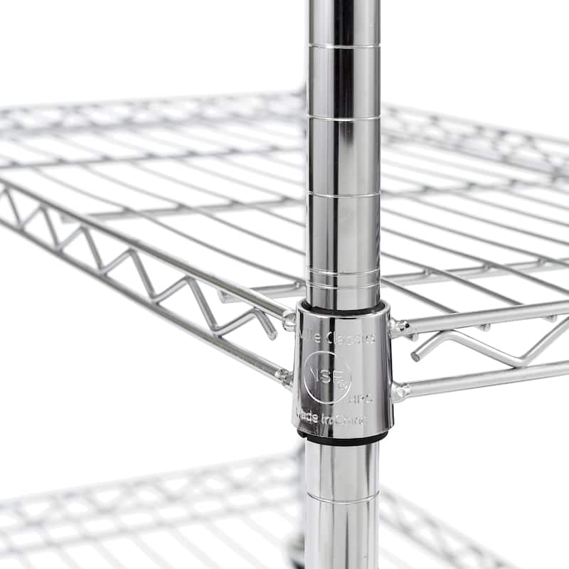 Seville Classics Stainless-Steel Utility Cart NSF, 30" W x 20" D x 36" H - N/A