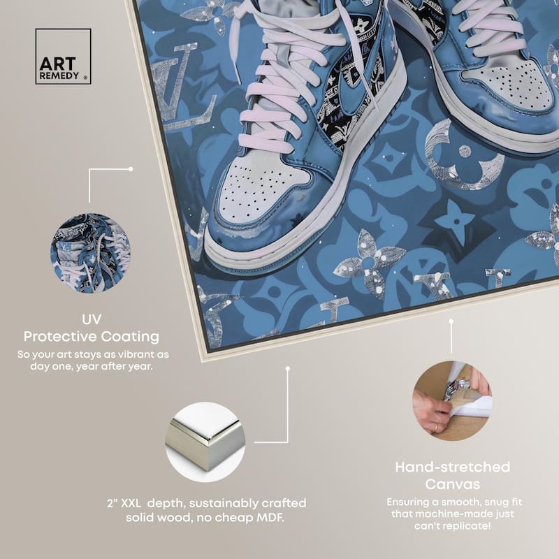 Blue Dreams Sneakers Canvas by Art Remedy