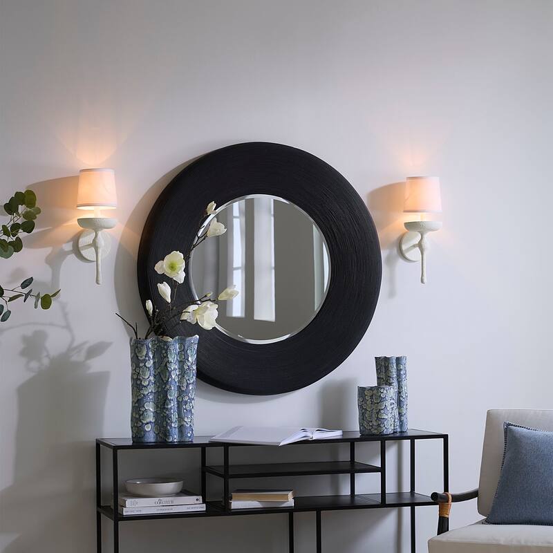 Jamie Young Paddock Bamboo Round Wall Mirror