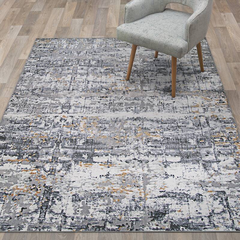 Brocco Glide Gray/ Ivory Area Rug