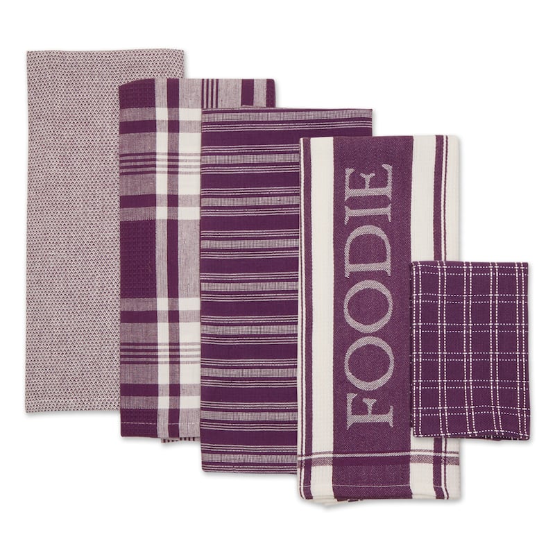 DII Foodie Dishtowel And Dishcloth 5 Piece