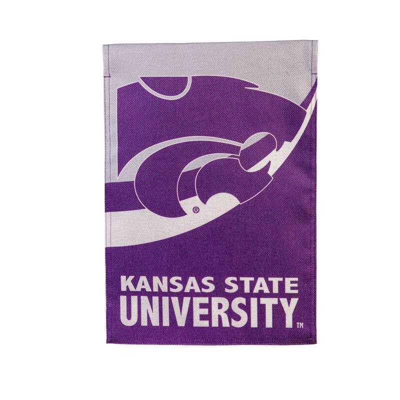 Kansas State University Burlap Flag Garden Size