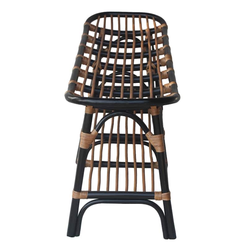 NPD Furniture Damara Rattan Bench with Shelf