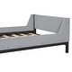 preview thumbnail 9 of 16, Twin Size Kids Bed with Built-in Bed-end Book Storage Rack, Grey